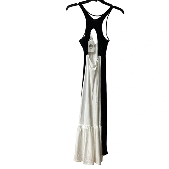 Anthropologie Black and White Midi Dress - Picture 5 of 12